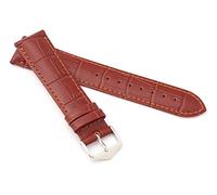HIRSCH XL Herren Uhrenarmband Alligator Style Modell Duke Größe Uhr 22 mm/Schließe 20 mm, Farbe Goldbraun