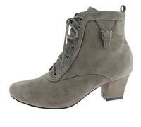 Hirschkogel Damen Trachten Stiefelette Trachtenstiefel, anthrazit, 38 EU