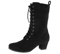 Hirschkogel Damen Stiefelette Trachtenstiefel, Schwarz, 37 EU