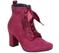 HIRSCHKOGEL Trachten-Stiefeletten Paulina Absatzschuhe Damen Trachtenschuhe bordeaux Gr. 38, Weinrot