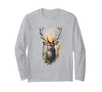 Hirschshirt für Damen, Hirsch für Mädchen, Hirschshirt für Kinder Langarmshirt