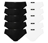 HIS Damen Slips H.I.S | auch große Größen | 10 Stück (5 x schwarz | 5 x weiß, 52)