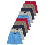 HIS Weite Herren Boxershorts mit Eingriff H.I.S | 10 Stück (10 x farbig, 3XL | 9)