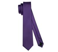 HISDERN Krawatte für Herren 6cm schmale Krawatten lila schmale Seidenkrawatte klassische Krawatte für Hochzeit Party Business Arbeit