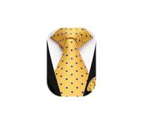 HISDERN Krawatte für Herren mit Einstecktuch Dot Krawatten Hochzeit Klassisch Business Krawatte Gepunktete und Taschentuch Set