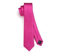 HISDERN Krawatte Herren Schmale Krawatten für Männer solide Seidenkrawatte klassische formelle Krawatte für Hochzeit Party Business 6cm