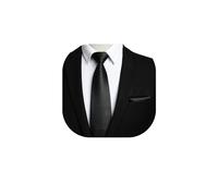 HISDERN Schwarz Gestreifte Krawatte Taschentuch Klassische Elegant Formell Krawatten & Einstecktuch Set Für Beerdigung Meeting Party