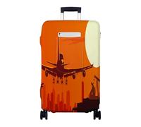Hiseng Kofferschutzhülle Elastisch, Flugzeugdruck Koffer Schutzhülle für 18-32 Zoll Gepäck Kofferhülle Waschbarer Reisetrolley, Luggage Cover Gepäckabdeckungen (Sonnenuntergang,S)