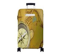 Hiseng Kofferschutzhülle Elastisch, Koffer Schutzhülle für 18-32 Zoll Gepäck Kofferhülle Waschbarer Reisetrolley, Luggage Cover Gepäckabdeckungen Schutzhaube für Koffer (Weltregion B,L)