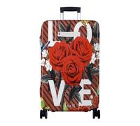 Hiseng Kofferschutzhülle Elastisch, Koffer Schutzhülle für 18-32 Zoll Gepäck Kofferhülle Waschbarer Reisetrolley, Luggage Cover Gepäckabdeckungen Schutzhaube für Koffer (Rote Rosen 5,S)