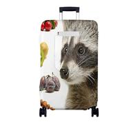 Hiseng Kofferschutzhülle Elastisch, Tiermuster Koffer Schutzhülle für 18-32 Zoll Gepäck Kofferhülle Waschbarer Reisetrolley, Luggage Cover Gepäckabdeckungen (Kiwi,S)