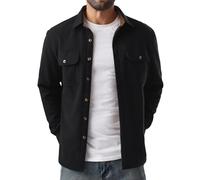 Hisir Herren Cordhemd Hemdjacke gefüttert Overshirt Langarm Fleece | Cord Hemd Jacke für Männer, warmes Innenfutter, zwei Brusttaschen mit Klappe, Umlegekragen, Herbst und Winter, waschbar
