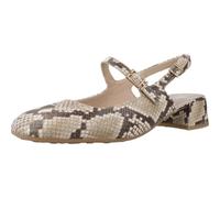 Hispanitas Damenschuh mit niedrigem Absatz, Leder, Schlangenprint, Taupe, für Damen, Taupe, 39 EU