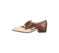 HISPANITAS Halbschuhe Leder Dunkelbraun/Beige - 37