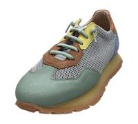 HISPANITAS Sneakers aus Leder mit elastischem Kordelzug, Gummisohle, Netz, Hohlfaser, Wildleder, für Damen, Himmelblau, 41 EU