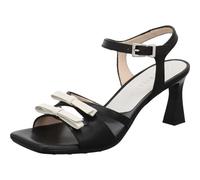 Hispanitas Soho V26 Damen Sandalette aus hochwertigem Echtleder in Schwarz Weiß mit Schleifen. schwarz/weiß Gr. 38