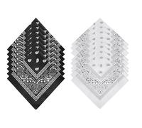 Hitopin Bandana Kopftuch Herren, 24 Stücke Bandana Damen Herren, Paisley Muster Headwear, Bandanas mit Paisley Muster, Headwear Haar Schal, Nickitücher Kopftuch Halstuch Männer (54cm x 54cm)