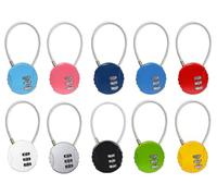 Hitopin Zahlenschloss 3 Stellig, Kleines Schloss mit Zahlencode, Kofferschloss Vorhängeschloss, Kofferschloss Zahlenschloss, für Koffer Gepäck Rucksack Schul oder Gym Kabinett(10PCS)