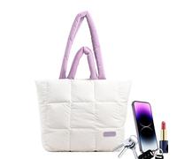 Hitrod Puffy Einkaufstasche, Gesteppte Tragetasche, weich gepolsterte Daunen-Wintertasche, Trendige Tragetasche für Damen, weiche, leichte Kissen-Shopper-Tasche, Hobo-Taschen für Damen