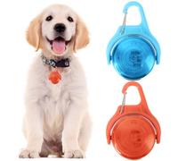HIULLEN 2 Stück LED Blinklicht Schulranzen, USB Wiederaufladbar LED Licht Leuchtanhänger Hund, 4 Modis Blinklicht für Hunde, Sicherheitslicht für Schulranzen, Wandern und Haustierhalsbänder.