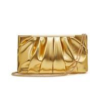 Hixingo Elegante Abendtasche Damen, Clutch Handtasche für Hochzeit Party, Klassische Umschlag Umhängetasche Kleine Kettentasche, Schicke Schultertasche (28x5x16cm,Gold)