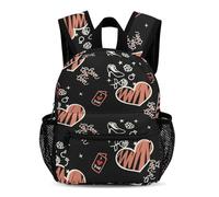 Hixingo Kinderrucksack, 3D Liebesherz Rucksack Kinder, Kindergartenrucksack für Mädchen/Jungen 3-10 Jahr, Kinderrucksack, Grosse Rucksack, Schulranzen für Schule (Süßes Erntedankfest)