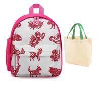 Hixingo Kinderrucksack Mädchen, Rucksack Kleinkind Lässig Kinderrucksack für 2-4 Jahre Kinder Kindergartenrucksack Mädchen, Tagesrucksack, 3D Tier (Drache)