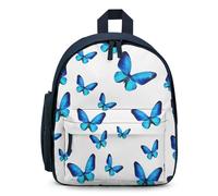 Hixingo Kinderrucksack, Schmetterlingsmuster Rucksack Kinder, Kindergartenrucksack für Mädchen/Jungen 3-10 Jahr, Kinderrucksack, Grosse Rucksack, Schulranzen für Schule (Blaue Tänzerin)