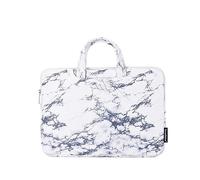 Hixingo Laptop-Handtasche für Frauen 12 13 14 15 Zoll Aktentasche Große Computer-Umhängetasche Arbeitstasche Messenger Bag Laptoptasche (13 Zoll,Marmor weiß)