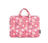 Hixingo Laptop-Handtasche für Frauen 12 13 14 15 Zoll Aktentasche Große Computer-Umhängetasche Arbeitstasche Messenger Bag Laptoptasche (12 Zoll,Rosa Blätter)
