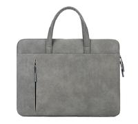 Hixingo Laptop-Handtasche für Frauen 13 14 15.6 Zoll PU Wasserdichtes Aktentasche Arbeitstasche Computer-Tasche Tragbare Bag Laptop-Schutzhülle Laptoptasche (15-15.6”,Dunkelgrau)