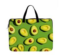 Hixingo Laptop-Handtasche für Frauen 13 14 15 Zoll Aktentasche 3D Druckmuster Arbeitstasche Computer-Tasche Tragbare Bag Laptop-Schutzhülle Laptoptasche (13”,Avocadomuster 2)