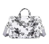 Hixingo Laptop-Handtasche für Frauen 13/14/15 Zoll, Aktentasche Große Computer-Umhängetasche Professionelle Arbeitstasche Messenger Bag Laptoptasche Schultertasche Kompatibel (14 Zoll,Blume)