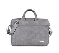 Hixingo Laptop-Handtasche für Frauen 13 14 15 Zoll Einfarbig Aktentasche Große Computer-Umhängetasche Professionelle Arbeitstasche Messenger Bag Laptoptasche Schultertasche (14 Zoll,Grau)