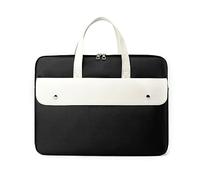 Hixingo Laptop-Handtasche für Frauen 14 15.6 Zoll PU Wasserdichtes Aktentasche Arbeitstasche Computer-Tasche Tragbare Bag Laptop-Schutzhülle Laptoptasche (15.6”,Schwarz)