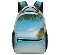 Hixingo Rucksack Kinder Kindergartenrucksack für Mädchen/Jungen, Mode 3D Druck Kinderrucksack, Grosse Kita KapazitätSchulranzen Komfort Schulranzen (Strand 10,42x31x15cm)