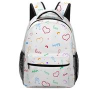 Hixingo Rucksack Kinder Kindergartenrucksack für Mädchen/Jungen, Mode 3D Druck Kinderrucksack, Grosse Kita KapazitätSchulranzen Komfort Schulranzen (Weißes Graffiti,42x31x15cm)