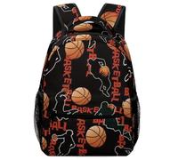Hixingo Rucksack Kinder Kindergartenrucksack für Mädchen/Jungen, Mode 3D Druck Kinderrucksack, Grosse Kita KapazitätSchulranzen Komfort Schulranzen (Basketball G,42x31x15cm)