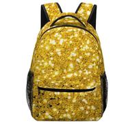 Hixingo Rucksack Kinder Kindergartenrucksack für Mädchen/Jungen, Mode 3D Druck Kinderrucksack, Grosse Kita KapazitätSchulranzen Komfort Schulranzen (Goldener Blingling,42x31x15cm)