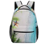 Hixingo Rucksack Kinder Kindergartenrucksack für Mädchen/Jungen, Mode 3D Druck Kinderrucksack, Grosse Kita KapazitätSchulranzen Komfort Schulranzen (Strand 11,42x31x15cm)