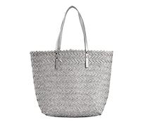 Hixingo Strohtaschen Damen Groß Kapazität Strandtasche Stroh Totes Taschen, Mode Sommer Boho Strand Gewebte Tasche Frauen Schultertaschen, Strohsack für Reisen und Urlaub (39x30x13cm,grau)