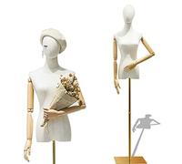 HIYOUGO Schaufensterpuppe Weiblich Schneiderpuppe, Schneiderbüste mit Verstellbarer Höhe Damenbüste Mannequin Kleiderpuppe Torso Weibliche Büste Kleid Ausstellungsstand (Farbe : B)