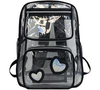 HiyyFloy Durchsichtiger Rucksack, Wasserdichter Transparenter Rucksack, Große Durchsichtige Kunststofftasche, Lässiger Tagesrucksack Mehreren Für Schule, Reisen, Arbeit