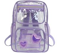 HiyyFloy Durchsichtiger Rucksack, Wasserdichter Transparenter Rucksack, Große Durchsichtige Kunststofftasche, Lässiger Tagesrucksack Mehreren Für Schule, Reisen, Arbeit
