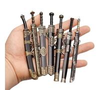 HiyyFloy Katana Mini Schlüsselanhänger Antik Chinesisches Schwert Spielzeugmodell mit abnehmbarem Brieföffner