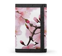 HJKBCV Cherry Japanese Cherry Blossom Trifold Wallet Credit Card Purse Portable Outdoor Sports Wallets Pocket Coin Wallet with ID Window for Men Women, Style, One Size, Stil:, Einheitsgröße