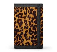 HJKBCV Coole Geldbörse mit Leopardenmuster, dreifach gefaltet, Kreditkarten-Geldbörse, tragbar, Outdoor-Sport, Geldbörse, Münzgeldbörse mit Ausweisfenster, für Männer und Frauen, Stil, Einheitsgröße,