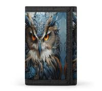 HJKBCV Dreifach gefaltete Geldbörse mit Eulen-Motiv, Kreditkarten-Geldbörse, tragbar, Outdoor-Sport, Geldbörse, Münzgeldbörse mit Ausweisfenster, für Männer und Frauen, Stil, Einheitsgröße, Stil:,