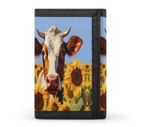 HJKBCV Geldbörse mit Sonnenblumen-Motiv, dreifach gefaltet, Kreditkarten-Geldbörse, tragbar, Outdoor-Sport, Geldbörse, Münzgeldbörse mit Ausweisfenster, für Männer und Frauen, Stil, Einheitsgröße,