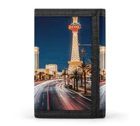 HJKBCV Las Vegas Night Trifold Wallet Credit Card Purse Portable Outdoor Sports Wallets Pocket Coin Wallet with ID Window for Men Women, style, One Size, Stil:, Einheitsgröße